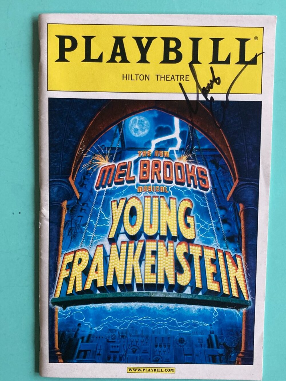 MATTHEW LABANCA (Only) Signed Playbill Young Frankenstein Sutton Foster Oct 2007